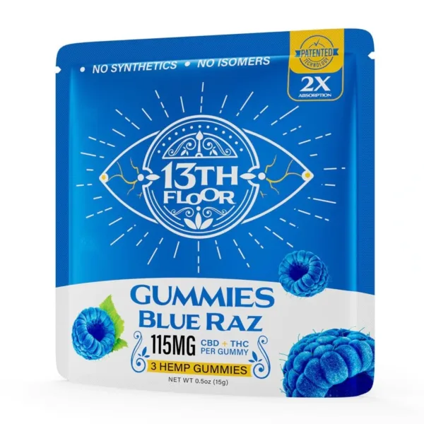 13TH FLOOR BLUE RAZ GUMMY – official 13TH FLOOR product photo