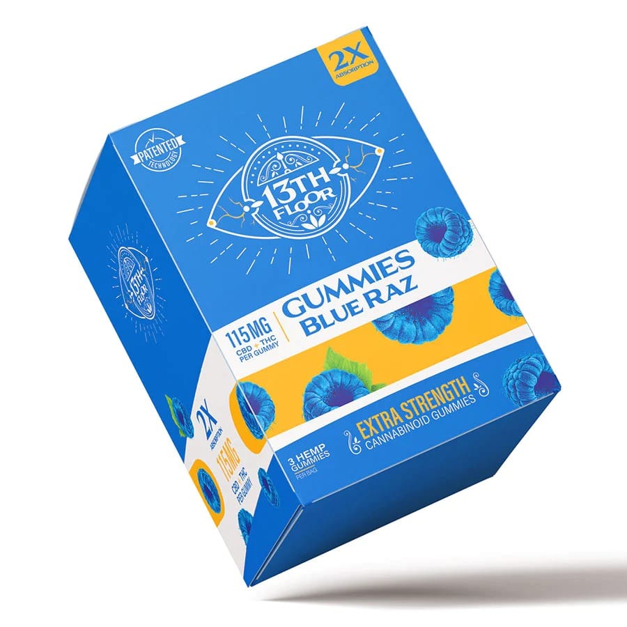 13TH FLOOR BLUE RAZ GUMMY – official 13TH FLOOR product photo