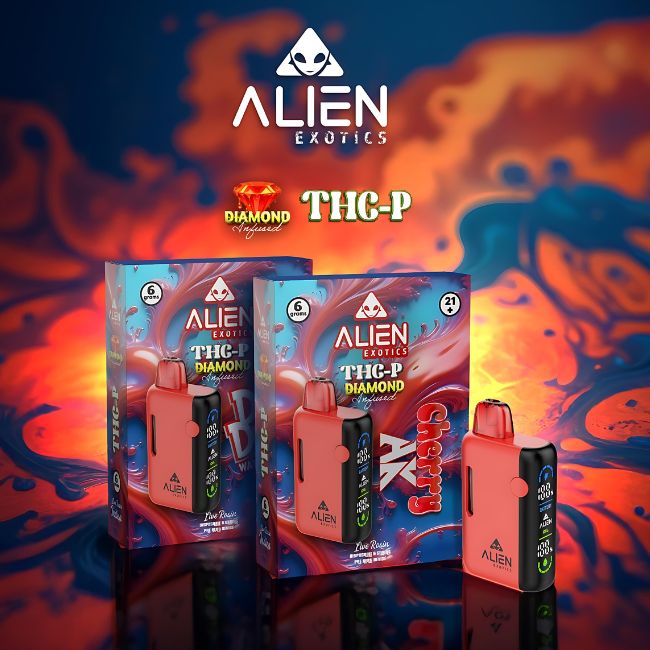 ALIEN EXOTICS THC-P DIAMOND DISPOSABLE offers a premium experience from ALIEN.