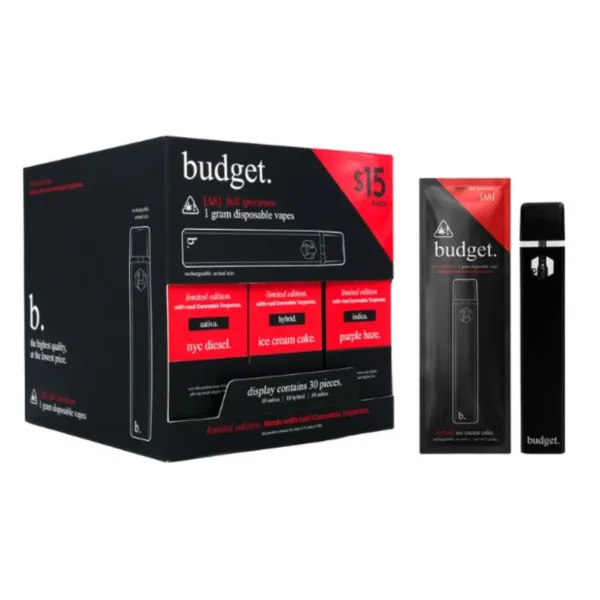 BUDGET ‘LIMITED EDITION’ DISPOSABLES offers a premium experience from BUDGET.