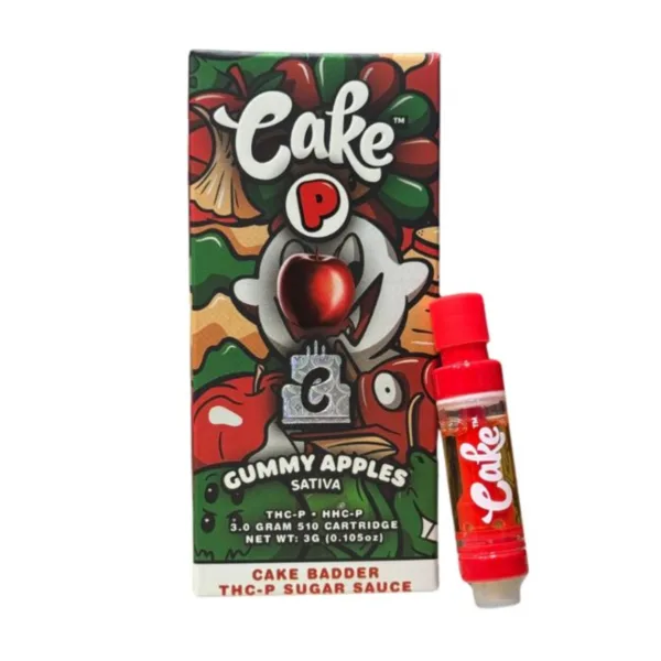High resolution image showcasing CAKE ‘BADDER SUGAR SAUCE’ THC-P CARTRIDGE.
