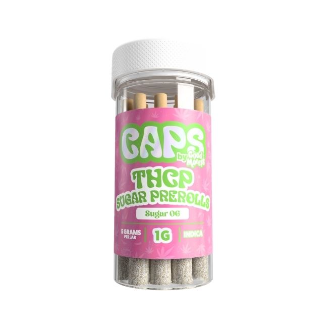 High-quality CAPS (by GOOD MORELS) THC-P SUGAR PRE ROLLS from CAPS.