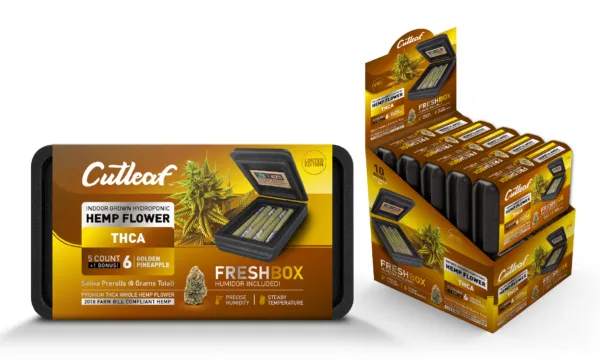 High-quality CUT LEAF THC-A PRE ROLL w/FRESH BOX from CUTLEAF EXOTICS.