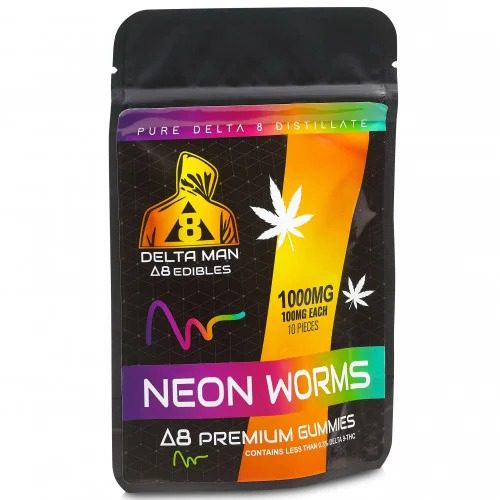 DELTA 8 MAN ‘D8’ NEON WORMS – DELTA 8 MAN official product photo