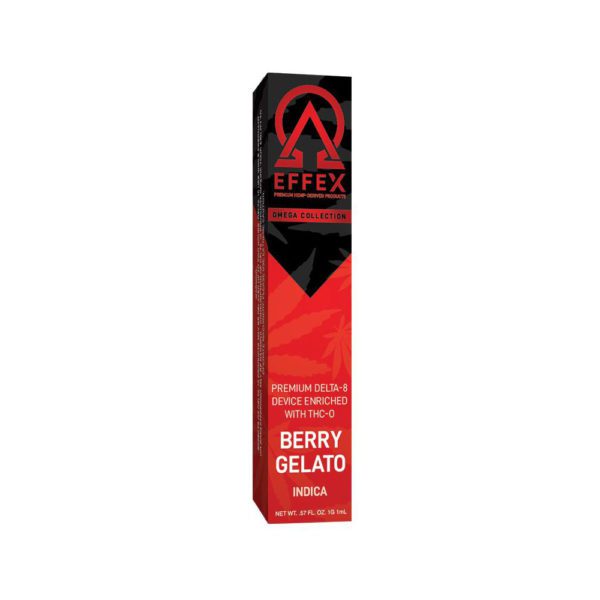 Close-up and lifestyle images of the EFFEX THC-O DISPOSABLE by EFFEX.