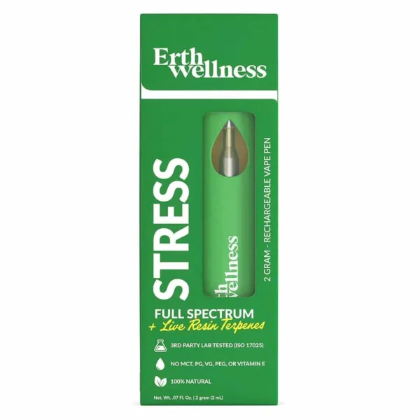 Close-up and lifestyle images of the ERTH WELLNESS CBD + LIVE RESIN TERPS DISPOSABLE by ERTH WELLNESS.