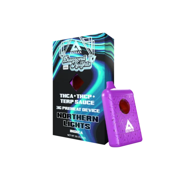 High-quality image of EXTRAX ‘DIAMOND HEIGHTS’ PREHEAT DISPOSABLE.