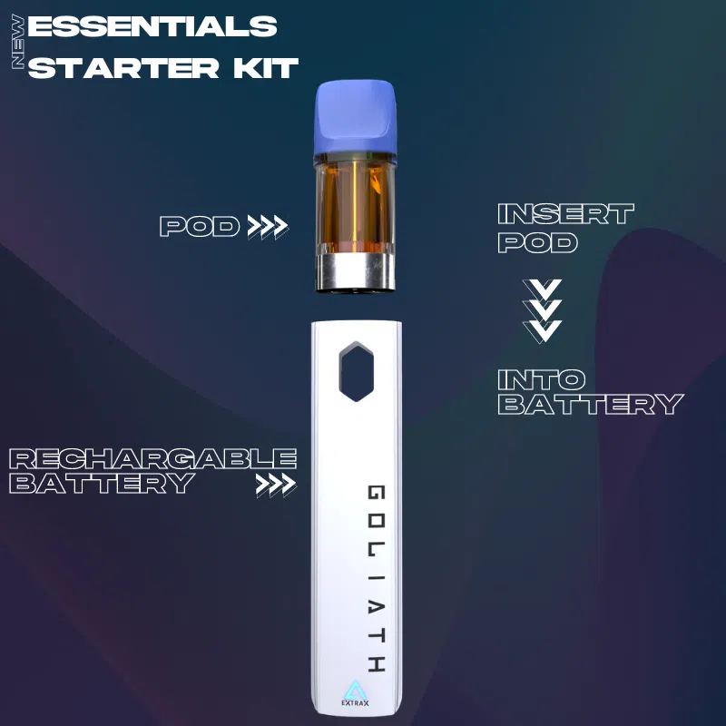 Close-up and lifestyle images of the EXTRAX ‘ESSENTIALS’ DISPOSABLE by EFFEX.
