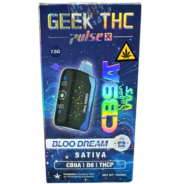 Close-up and lifestyle images of the GEEK THC PULSE-X by GEEK THC PULSE.