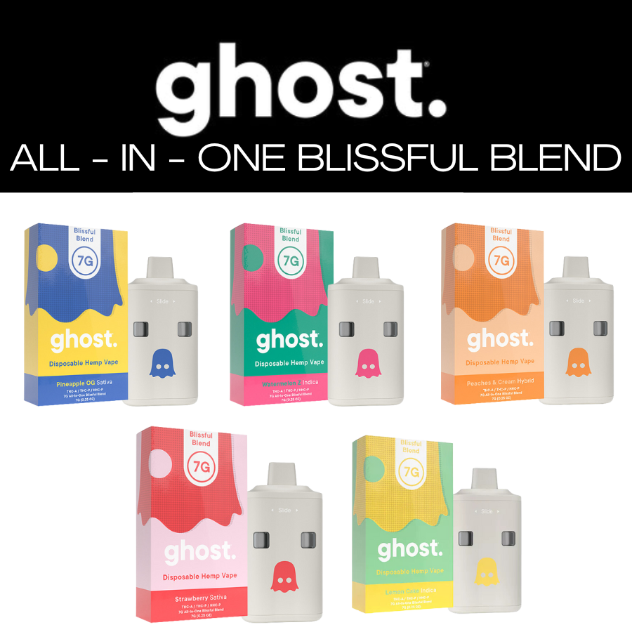 High resolution image showcasing GHOST ‘ALL-IN-ONE’ BLEND DISPOSABLE.