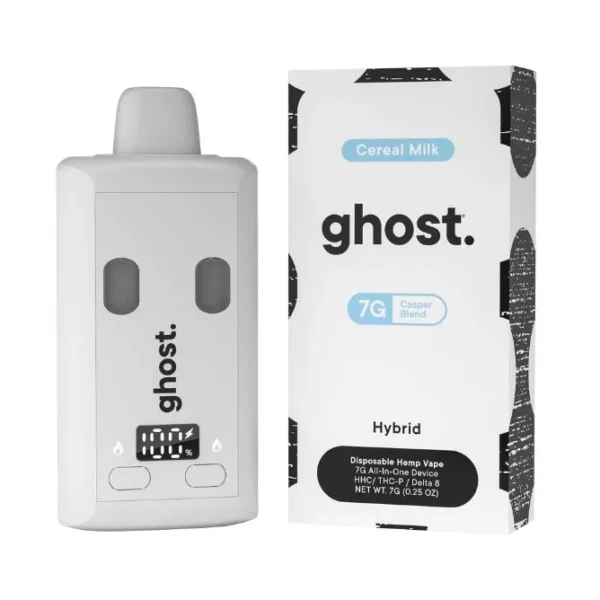 Close-up and lifestyle images of the GHOST ‘CASPER’ BLEND DISPOSABLE by GHOST.