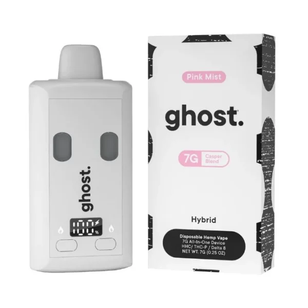 Close-up and lifestyle images of the GHOST ‘CASPER’ BLEND DISPOSABLE by GHOST.
