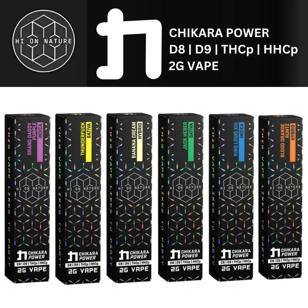 High resolution image showcasing HI ON NATURE ‘CHIKARA POWER’ DISPOSABLE.