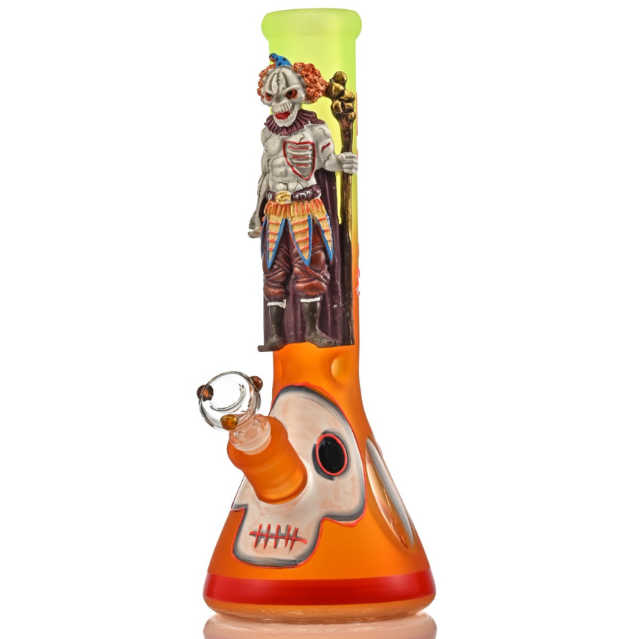 HIPSTER MINI STRAIGHT BEAKER ‘STACKED COIL’ w/GLYCERIN is a standout creation by HIPSTER GLASS