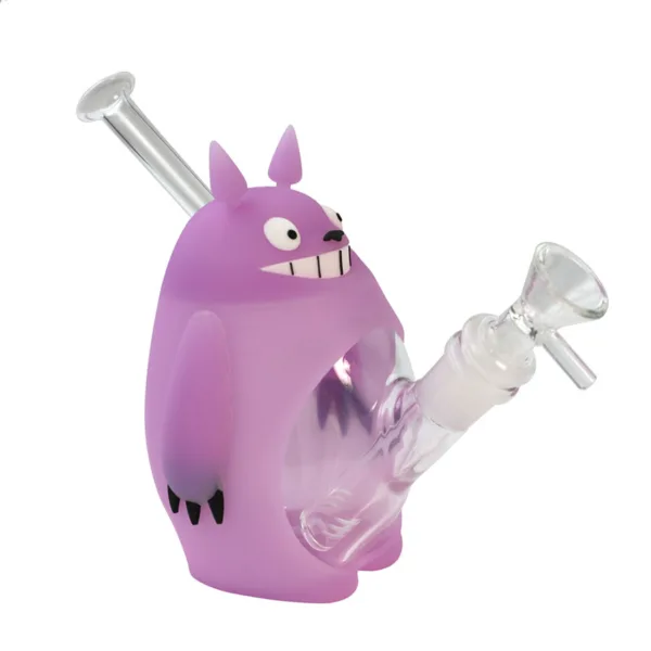 JUICE CARTON GLASS WATER PIPE w/LED LIGHTS shown with clear design and features