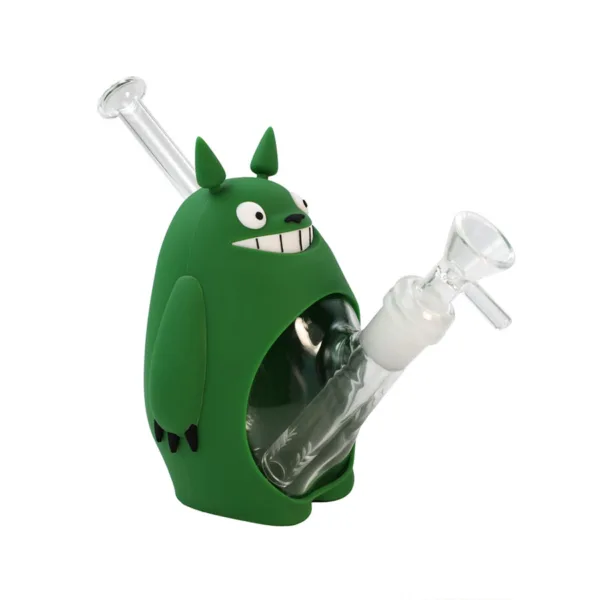 JUICE CARTON GLASS WATER PIPE w/LED LIGHTS shown with clear design and features