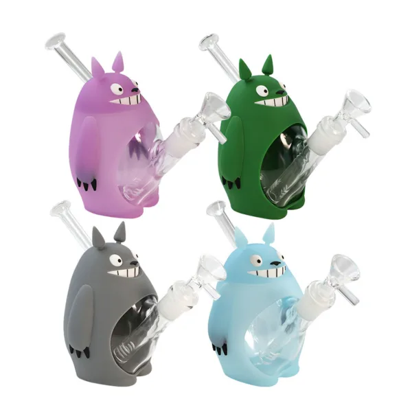 JUICE CARTON GLASS WATER PIPE w/LED LIGHTS shown with clear design and features