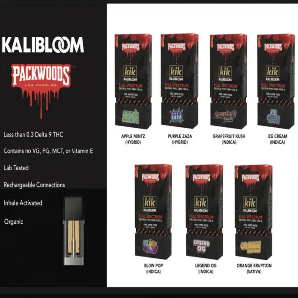 High resolution image showcasing KIK x PACKWOODS PODS.