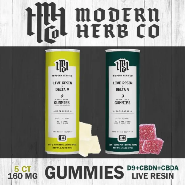 MODERN HERB CO LIVE RESIN D9 GUMMIES - Premium and potent formula by MODERN HEMP CO