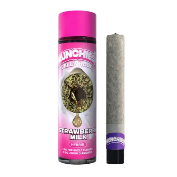 High-quality MUNCHIES ‘JELLY HOLE’ LIQUID DIAMOND PRE-ROLL JOINTS from DELTA MUNCHIES.