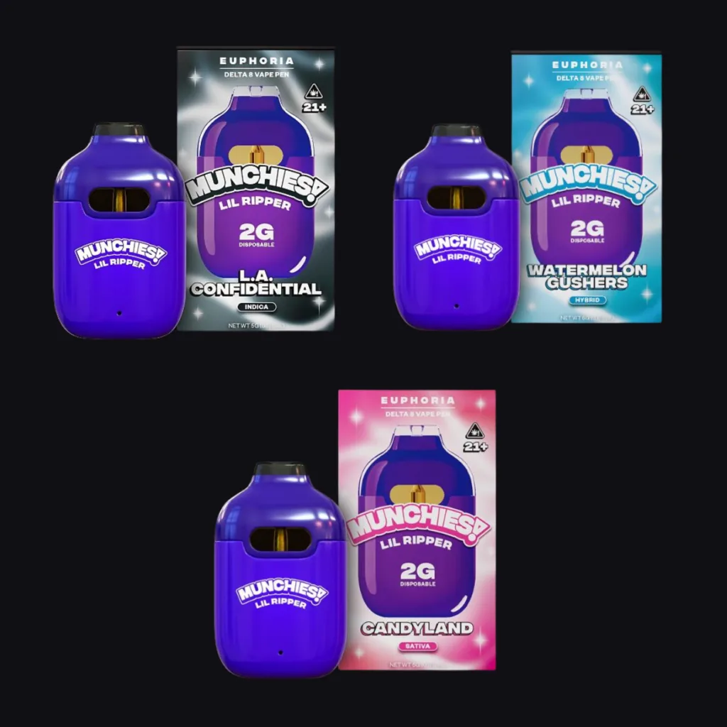 MUNCHIES ‘LIL RIPPER’ D8 DISPOSABLE offers a premium experience from DELTA MUNCHIES.