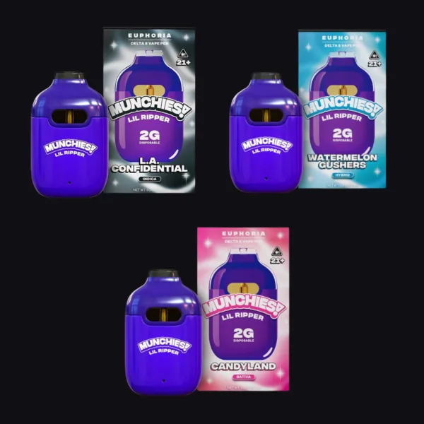 MUNCHIES ‘LIL RIPPER’ D8 DISPOSABLE offers a premium experience from DELTA MUNCHIES.
