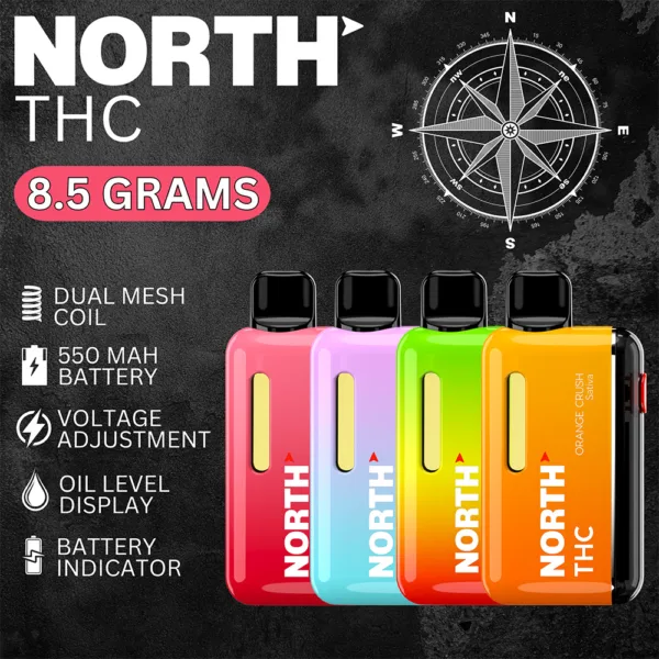High resolution image showcasing NORTH LIQUID DIAMONDS THC DISPOSABLE.
