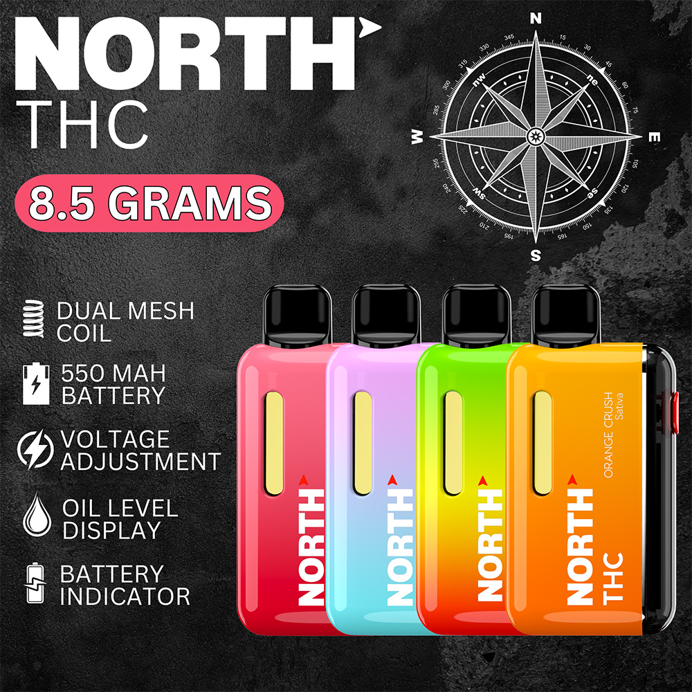 High resolution image showcasing NORTH LIQUID DIAMONDS THC DISPOSABLE.