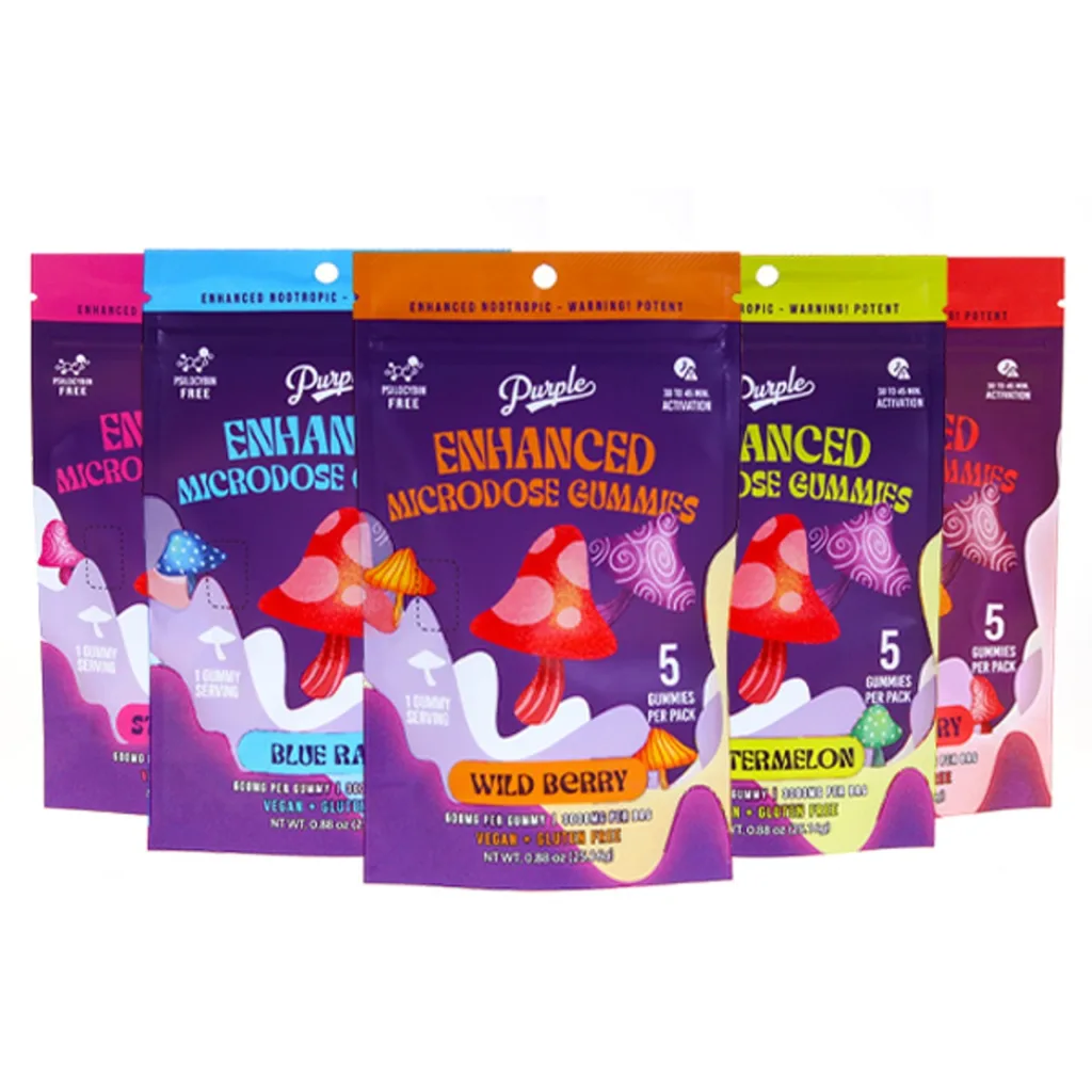 High-quality PURPLE ENHANCED MICRODOSE AMANITA GUMMIES from PURPLE.