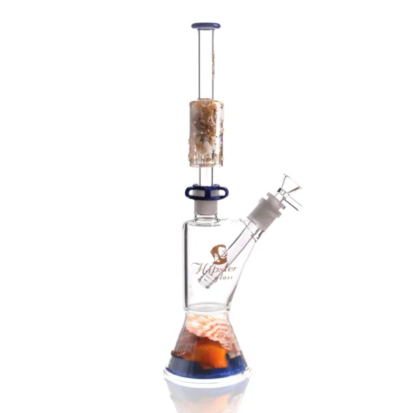QUASAR GLASS HOOKAH BOWL w/HEAT MANAGEMENT highlighted in visuals to emphasize usability and artistry