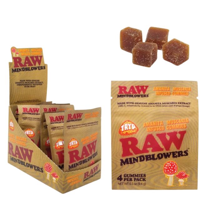 High-quality RAW ‘MIND BLOWERS’ MUSHROOM GUMMY from RAW.