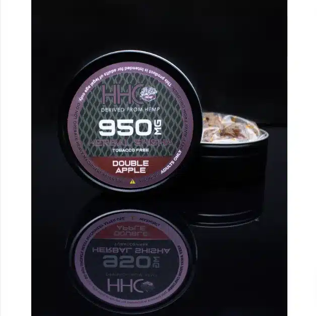 Close-up and lifestyle images of the SUN STATE HHC SHISHA by SUN STATE.