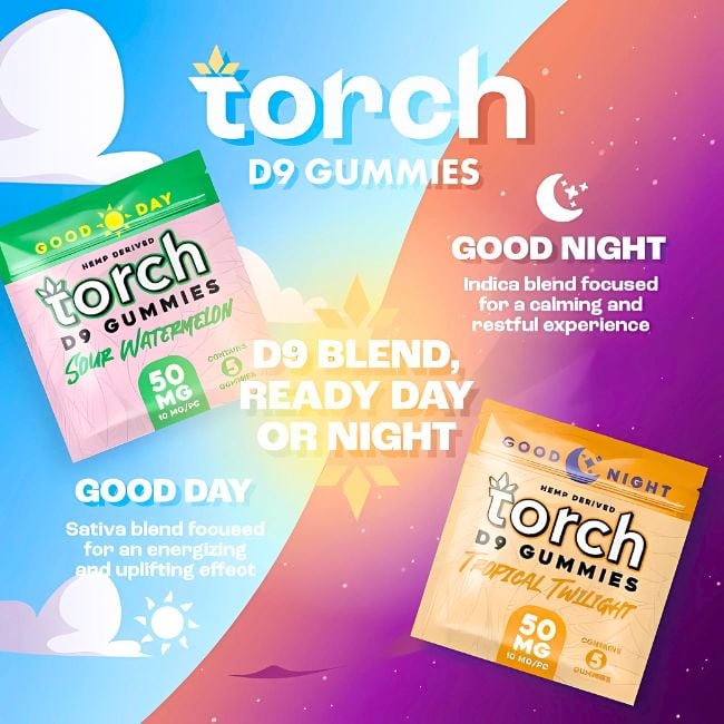 TORCH D9 ‘DAY/NIGHT’ GUMMY - Premium and potent formula by TORCH