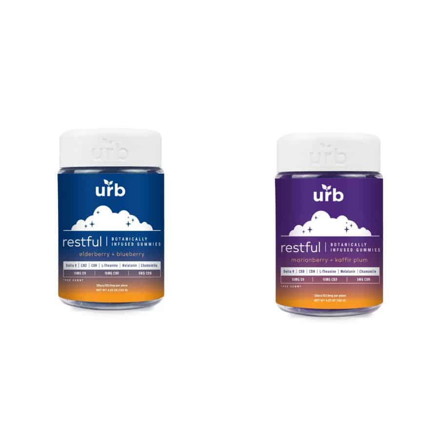 URB ‘RESTFUL’ BOTANICALLY INFUSED GUMMIES - Premium and potent formula by URB