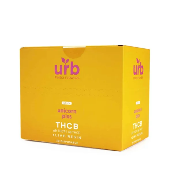 High resolution image showcasing URB ‘THC-B’ LIVE RESIN DISPOSABLE.