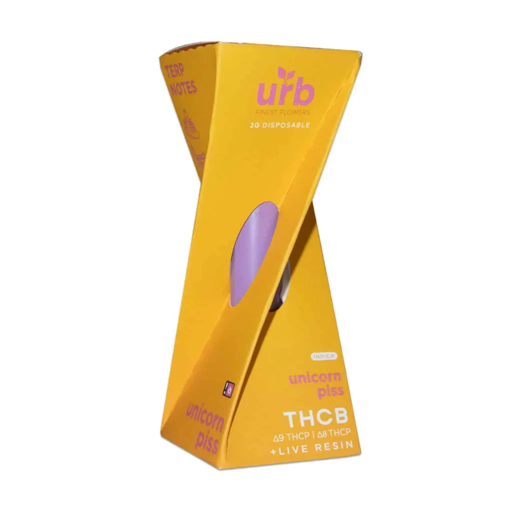 High resolution image showcasing URB ‘THC-B’ LIVE RESIN DISPOSABLE.
