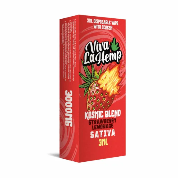 High resolution image showcasing VIVA LA HEMP ‘KOSMIC BLEND’ DIPOSABLE.