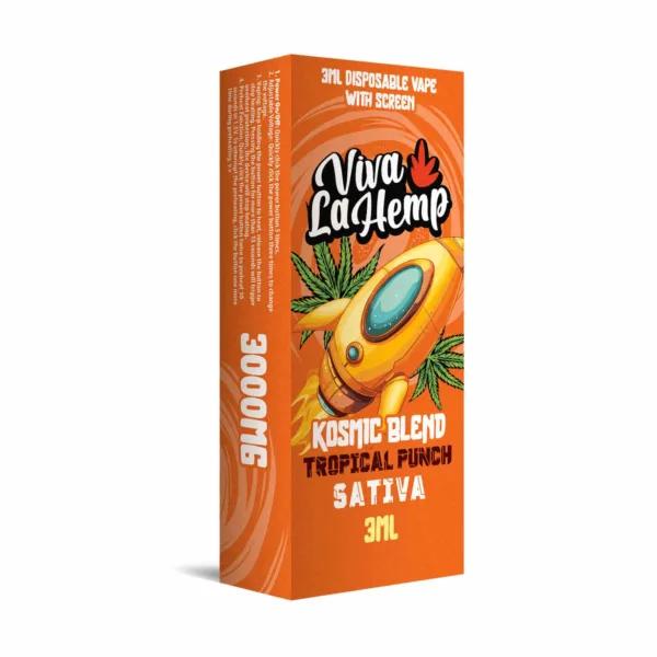 High resolution image showcasing VIVA LA HEMP ‘KOSMIC BLEND’ DIPOSABLE.
