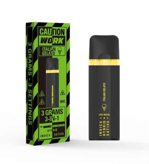 Close-up and lifestyle images of the WORK DOME WRECKER 3in1 DISPOSABLE by WORK.